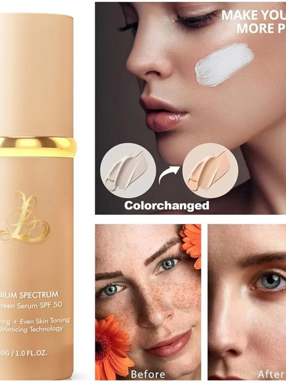 Medium Spectrum Sunscreen Serum SPF 50 - Beige